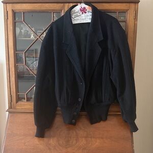 Women's Black Varsity Jacket